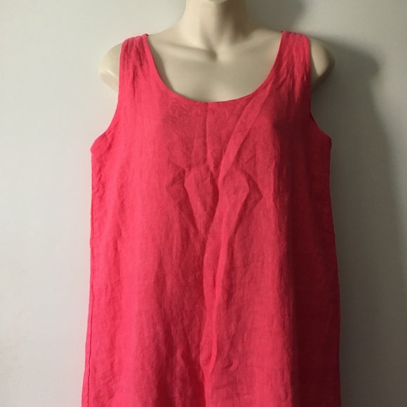 LEMONWOOD Hot Pink Linen Sleeveless Dress S - Picture 2 of 4